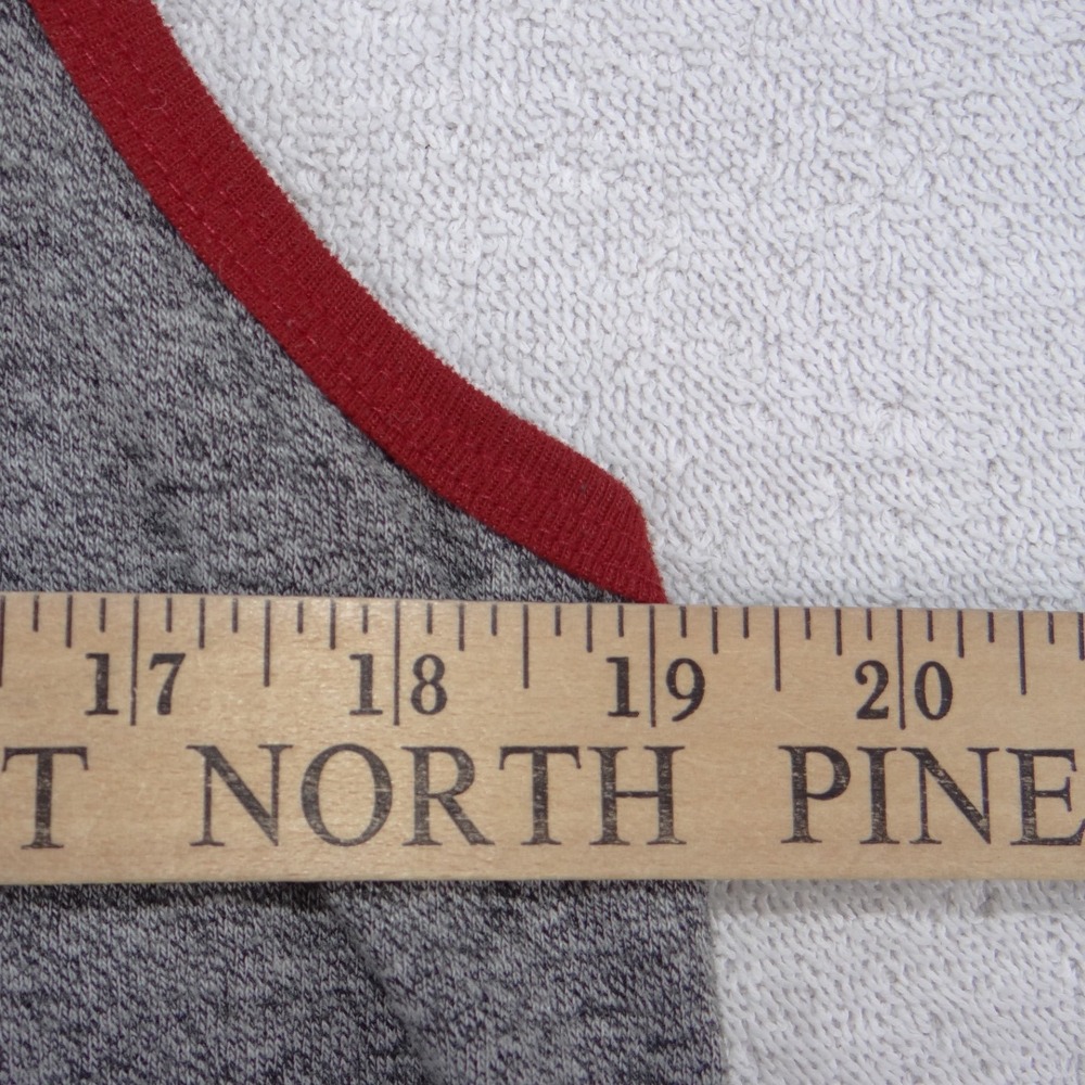 California Republic Mens Graphic Tank Top Grey Red Bear Ringer Shirt Large - Picture 4 of 5
